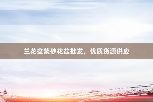 兰花盆紫砂花盆批发，优质货源供应